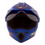 Capacete Para Moto Trial Pro Tork Liberty Mx Pro Vision A Cor Azul Desenho Solid Tamanho Do Capacete 58