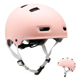 Capacete Para Patins, Skate, Patinete, Bicicleta Mf500 Oxelo Cor Rosa Tamanho 48-52cm