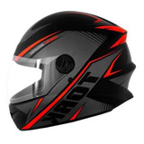 Capacete Pro Tork Fechado R8 Tamanho 56 Preto E Vermelho