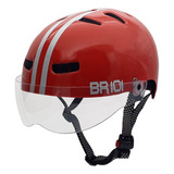 Capacete Skate Bike Profissional Premium Red Pro Cor Vermelho Viseira Cristal Tamanho Pp - Veste 53/54