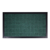 Capacho Textura Quadriculada Com Borda Fenice Verde 69x39cm - Uzoo