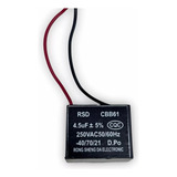 Capacitor 4,5uf 250vac Cbb61 Quadrado Ventilador Arno 2 Fios