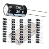 Capacitor Eletrolítico 470uf X 35v (50 Peças) Envio Imediato
