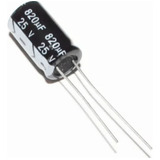 Capacitor Eletrolítico 820uf X 25v (10 Peças) Envio Imediato