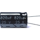 Capacitor Eletrolítico 820uf X 25v 105° 5 Peça Frete Grátis