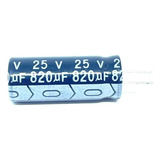 Capacitor Eletrolítico 820uf X 25v 105°c 10 Peças Frete Grát