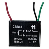 Capacitor Quadrado 1,5uf+2,5uf 250v 3 Fios Ventilador Cbb61