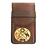 Capinha Bainha Cintura Country Agro Pecuária Couro Celular Cor Marrom
