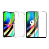 Capinha Capa Anti Impacto Para Moto G9 Plus + Pelicula Cor Transparente