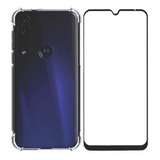 Capinha Capa Anti Queda Para Moto G8 Play + Pelicula 3d Cor Transparente