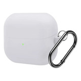 Capinha Case Para Buds 3 Buds 3 Pro Mosquetão Gancho Cor Cinza