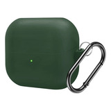 Capinha Case Para Buds 3 Buds 3 Pro Mosquetão Gancho Cor Verde Pinheiro