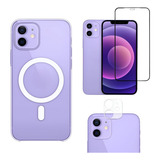 Capinha Magnética Para iPhone 11 Pro Promax +película Kit3-1