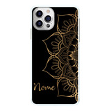 Capinha Mandala Dourado Fundo Preto Com Nome Capa