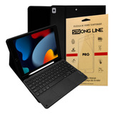 Capinha Para iPad 9 2021 Durável Teclado Touchpad + Pelicula