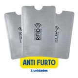 Capinha Protetor Cartão De Crédito Rfid Anti Furto Kit 3x