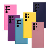 Capinha Silicone Luxo Case Proteção Câmera Para S24ultra Top