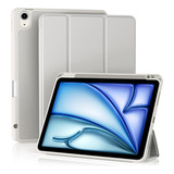 Capinha Slot Caneta Para iPad Air 6 (m2) 11 Polegadas A2902 Cor Cinza
