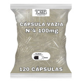 Cápsula Vazia De Gelatina Incolor Nº 4 120 Unidades