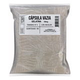 Cápsula Vazia De Gelatina N4 100mg Incolor 180 Unidades