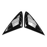 Car Bright Black Rear Window Louver Shutter Cover Trim