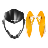 Caranegam Farol Cb300 + Bananinhas Laterais Amarelo Caju