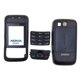 Carcaça Completa Compatível Com Celular Nokia 5200 - Preto