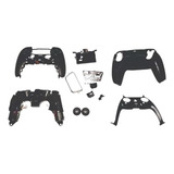 Carcaça Dualsense Ps5 Preta Bdm 030 - Completa + Película! 