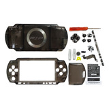 Carcaça Para Psp1000 / Translúcido Fumê / Completa
