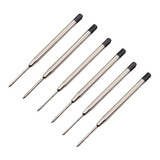 Carga Metal Para Caneta- Tipo Parker E Crown 6 Unids Preta