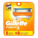Carga Refil Gillette Fusion 5 Com 8 Cartuchos Importado Usa