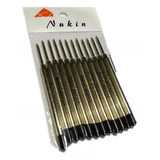 Carga Refil Tipo Parker Nukin Metal N116 Preta 1.0 C/6 Pçs