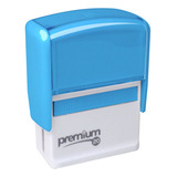 Carimbo Automático Premium 20 Tinta Preto Exterior Azul