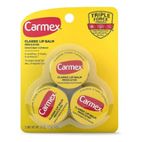 Carmex Medicated Lip Balm Jars, Lip Protectant - Pack Of 3
