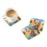Carolines Treasures Australian Terrier Em Girassóis Conjunto