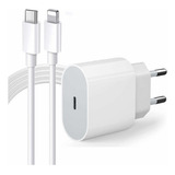 Carregador Cabo E Fonte Plug Usb C 20w Turbo Compatível iPhone