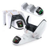 Carregador Dock 2 Controles Ps5 Suporte Indicador Led