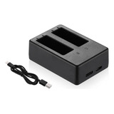 Carregador Duplo Ahdbt-901 Para Baterias Gopro Hero 12/11/10 Cor Preto