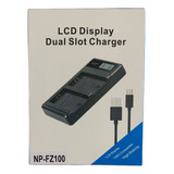 Carregador Duplo Digital P/ Bat. Sony Np-fz100 Zv-e1 Ilce-1