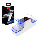 Carregador Duplo Led Compatível Com Controle Joystick Ps5