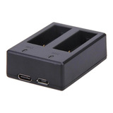 Carregador Duplo Para Bateria Gopro Ahdbt-501 / Hero7,6e5 Cor Preto