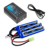 Carregador L3 + Bateria De Lipo Airsoft 1100mah 3s 11.1v 20c