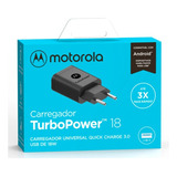 Carregador Motorola Turbo Power 18w S/cabo Usb Original