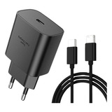 Carregador Para Samsung Turbo 45w A72 S20 S21 S22 S23 S24+ Cor Preto