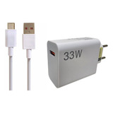 Carregador Para Xiaomi 33w Redmi Note 8 9 10 11 Poco M3 X3 Cor Branco