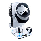 Carregador Ps5 Dock 4 Portas Usb Base Cooler Cor Branco