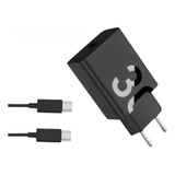 Carregador Usb-c Jet Para Motorola Moto G10 G20 G9 G100 G50 Cor Preto