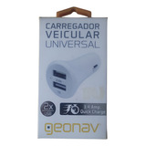 Carregador Veicular Universal Dupla Saída Usb 3.4a - Geonav