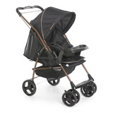 Carrinho Bebê Berço Passeio Galzerano Milano 1016 Preto