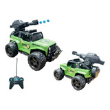 Carrinho Controle Remoto Bolinha De Gel Tendência Cor Verde Personagem Jipe